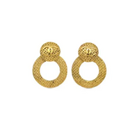 CHANEL Gold-Plated Earrings Women's Gold