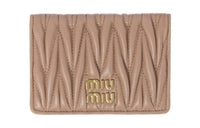 MIU MIU Leather Card Holder Women's Umber