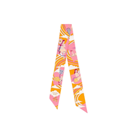 HERMES Silk Silk Scarves Women's Orange/Pink