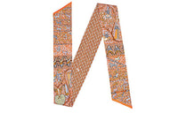 HERMES Silk Scarves Women's Orange