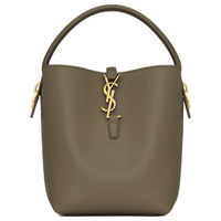 SAINT LAURENT Leather One Shoulder Handbag Trumpets Women's Deep Musk
