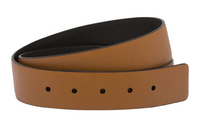 PRADA Saffiano Leather Belts Unisex Tobacco/Black