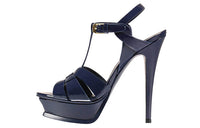SAINT LAURENT Tribute Strap Sandals Women's Blue