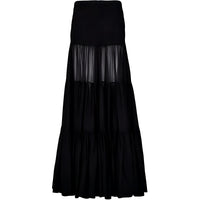 SAINT LAURENT Casual Long Skirt Women's Black