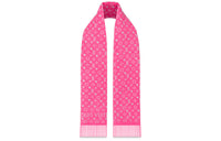 LOUIS VUITTON Monogram Knit Scarves Women's Rose Red