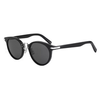 DIOR Plate Frame Round Sunglasses Unisex Black