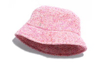 CHANEL Cotton Bucket Hats Women's Pink