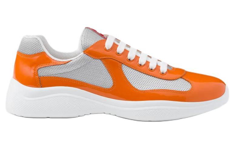 PRADA America's Cup Low-Top Casual Shoes Men's White Orange