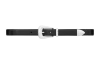 SAINT LAURENT Logo-engraved Leather Belt