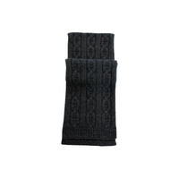HERMES Knit Scarves Unisex Dark Gray