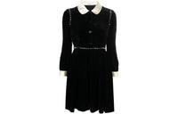 MIU MIU SS22 Long Sleeved Dress Women's Black