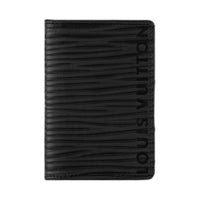 LOUIS VUITTON Epi XL Cow Leather Wallet Unisex Black
