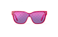 LOUIS VUITTON Injection Molding Metal Nylon Square Sunglasses Women's Dark Pink