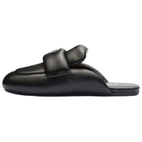 PRADA Soft Padded 5mm Sabots Black Nappa Leather Women's