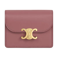 CELINE Triomphe Calfskin Card Holder Women's Rose