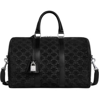 CELINE Triomphe Suede Calfskin Travel Bag Men's Black