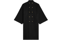 CELINE High Collar Cape In Double Face Cashmere Coat Women's Black