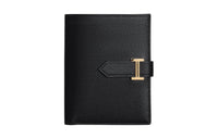 HERMES Bearn Madame Calfskin Wallet Women's 89 Noir Black