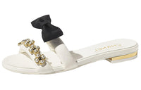 CHANEL Odor-Resistant Slide Slippers Women's White