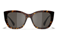CHANEL Sunglasses Women's Black/Brown