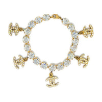 CHANEL 1996 Cc Rhinestone embellished Bracelet