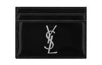 SAINT LAURENT Cow Leather Card Holder Women's Black