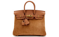HERMES Birkin Swift With Antelope Skin Birkin Bag Handbag Regular Women's Suede/Gold