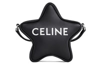 CELINE Smooth Cow Leather Shoulder Bag Small Size Men's Black