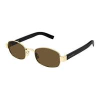SAINT LAURENT Metal Oval Sunglasses Women's Gold