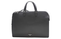PRADA Calfskin Shoulder Bag Crossbody Bag Handbag Men's Gray