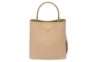 PRADA Leather Shoulder Bag Crossbody Bag Handbag Medium Size Women's Sand Beige Yellow