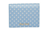MIU MIU Leather Wallet Women's Blue