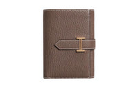 HERMES Bearn Mysore Goat Skin Wallet Unisex 18 Etoupe Elephant Gray