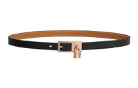 HERMES Leather Belts Women's Black