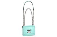 LOUIS VUITTON Twist Matte Crocodile Leather Crossbody Bag Shoulder Bag Women's Atlantis Blue