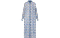 LOUIS VUITTON Long-Sleeved Dresses Women's Blue