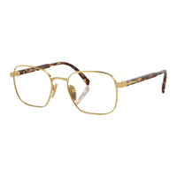 PRADA Metal Acetate Square Eyeglass Frames Men's Tortoiseshell