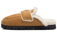 PRADA Rubber Sole Wrap toe Slippers Men's Brown