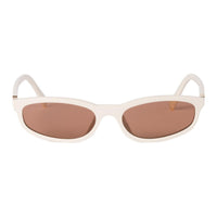 MIU MIU Acetate Irregular Shape Sunglasses Women's Beige