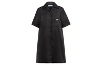 PRADA Re Nylon Short Sleeved Dress Women's Black