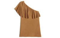 SAINT LAURENT Sleeveless Dresses Women's Tobacco