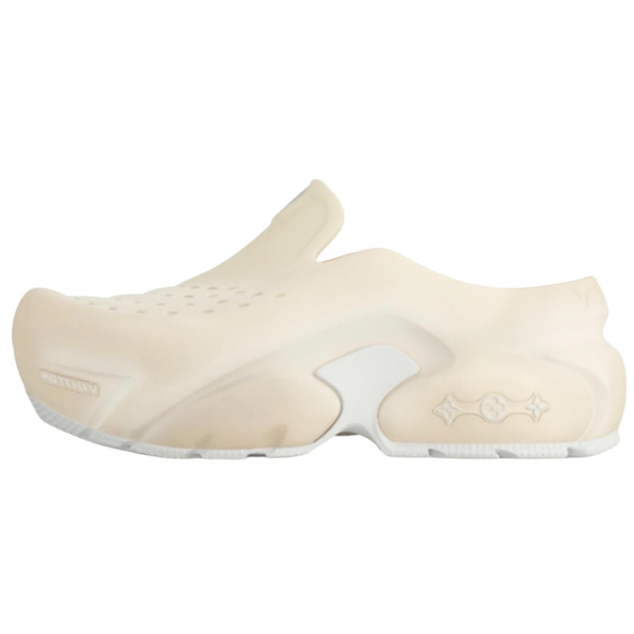 LOUIS VUITTON Shark Closed Toe Slippers Men's White