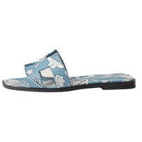 HERMES Oran Slide Slippers Women's Blue