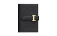 HERMES Bearn Mysore Goat Skin Wallet Mini Unisex Noir Black