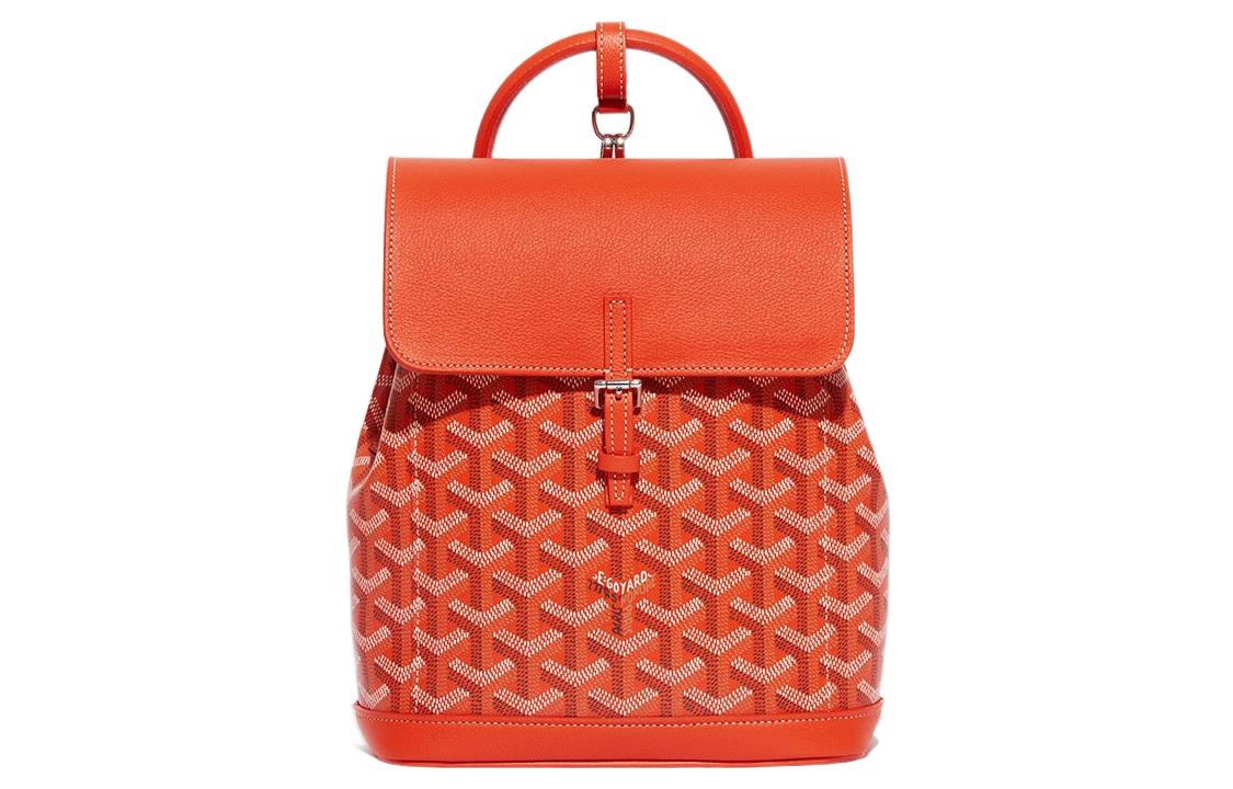 GOYARD Alpin Canvas With Leather Backpack Mini Unisex Orange