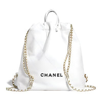 CHANEL 22Bag22SS Spring And Summer Calfskin Carry Backpack Women's White
