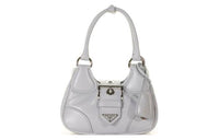 PRADA Moon Series Lambskin Shoulder Bag Moon Bag Crossbody Bag Handbag Women's Silver
