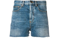 SAINT LAURENT Denim Shorts Women's Denim Blue