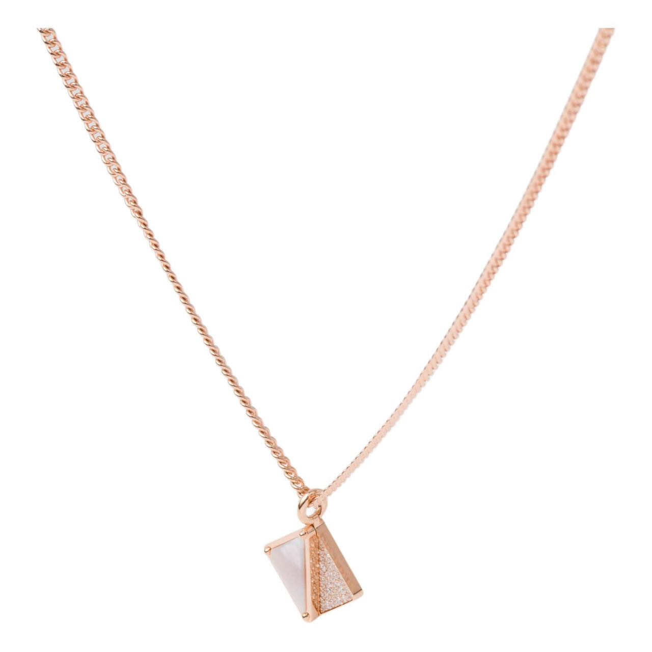 PRADA 18K Rose Gold Necklaces Unisex Gold