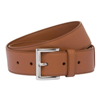 PRADA Leather Belts Women's Brown Width 3.5CM